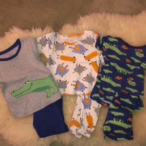 3 Pairs of 18 month Pajamas (gator & monsters)